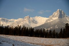 15A Ridge Leading To Mount Lawrence Grassi From Trans Canada Highway At Canmore In Winter Just After Sunrise.jpg